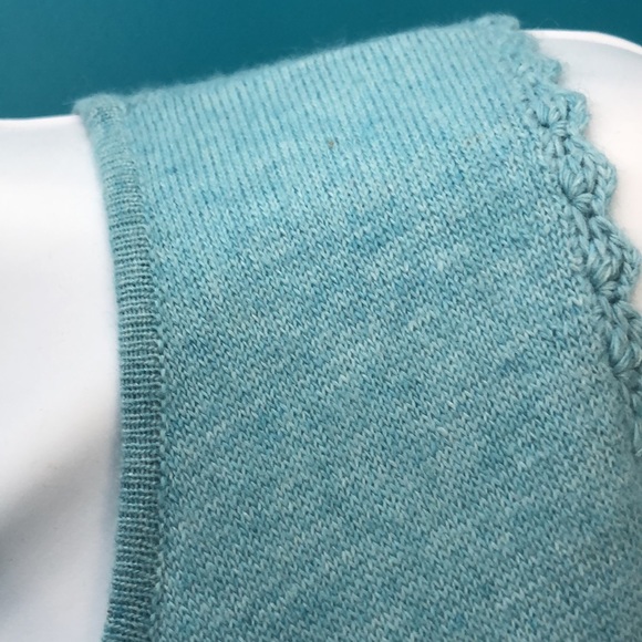 ECCOCI TURQUOISE WOOL/ANGORA/CASHMERE BLEND KNIT TANK TOP • sz M - Picture 4 of 11